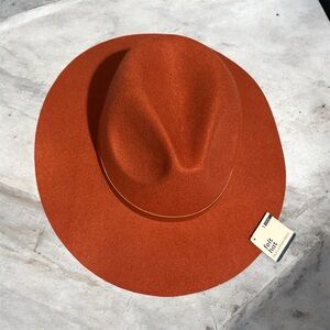 Stylish Rust-Orange Fedora Hat